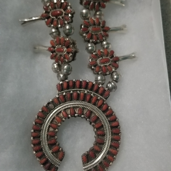 Silver Double Sided Petit Point Cluster Turquoise& - Picture 5 of 11